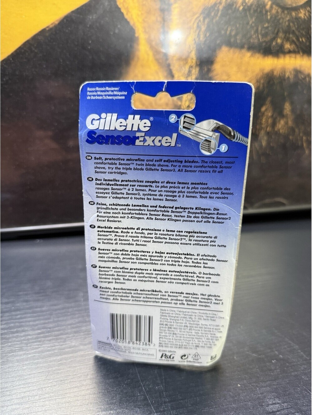Gillette Sensor Excel Razor Handle + 3 Cartridges - Picture 6 of 8